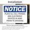 Signmission Place All Cell Phones And Electronic Devices, 7 in W x Rectangle, Vinyl Decal OS-2PACK-NS-D-57-L-17307 - alternate 2